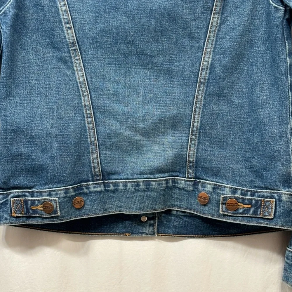 Wrangler Icons Jacket Womens Size XS Regular Fit Rigid Denim Jean Western 124WJ - Picture 6 of 16